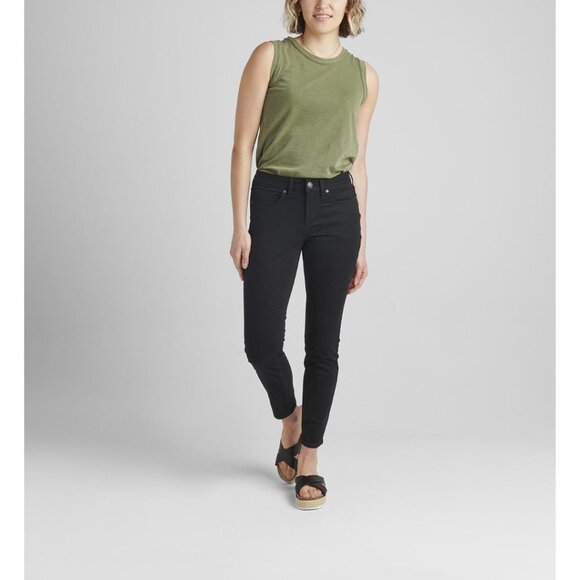 Silver Suki Mid Super Skinny Jeans Fluid Denim Black 30/31 - Picture 2 of 11